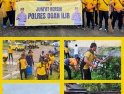 Tindak Lanjuti Arahan Presiden RI Peduli Kebersihan dan Kesehatan Lingkungan, Polres Ogan Ilir dan jajaran Polsek Laksanakan Kurvei melalui Giat Jum’at Bersih