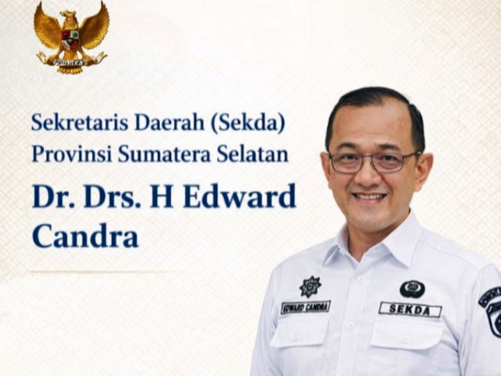 Edward candra sekda Provinsi Sumatera Selatan foto dok/istimewa
