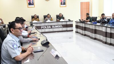 Brigjen TNI Khabib Mahfud Rakor Operasi Ketupat 2026 di Mapolda Sumsel