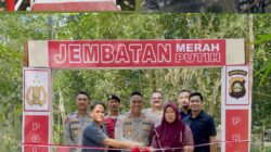 Kapolres OKI Resmikan Jembatan Merah Putih, Wujud Nyata Pengabdian Polri untuk Konektivitas Desa