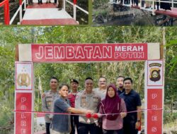 Kapolres OKI Resmikan Jembatan Merah Putih, Wujud Nyata Pengabdian Polri untuk Konektivitas Desa