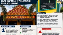 Jalur Zonasi SMKN 1 Prabumulih Dipertanyakan, Klarifikasi Kepala Sekolah Masih Diupayakan