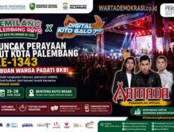 Gemilang Palembang Raya x Digital Kito Galo 7 Meriahkan HUT Kota Palembang ke-1343, Ribuan Warga Padati BKB