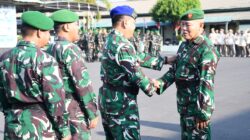 Korem 044/Gapo Gelar Upacara Bendera Mingguan Sekaligus Purna Tugas Kapten Inf (Har) Mulkan Edi