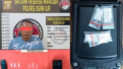 Sempat Kabur Lewat Sungai, Residivis Pengedar Sabu Kembali Dibekuk Polisi di Ogan Ilir